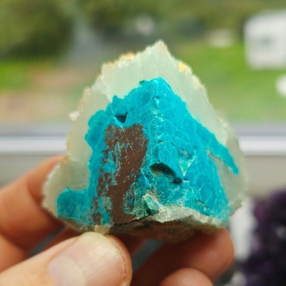 Chalcedono drūza su chrizokola 1