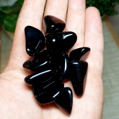 Dūminio obsidiano būgninukai (5-9g)