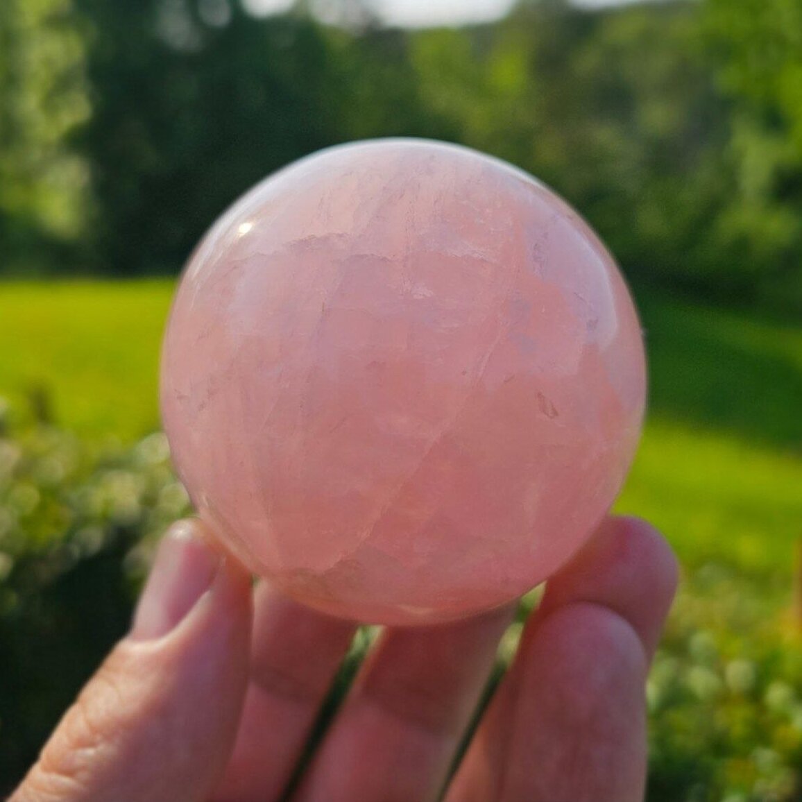 Rožinio kvarco rutulys