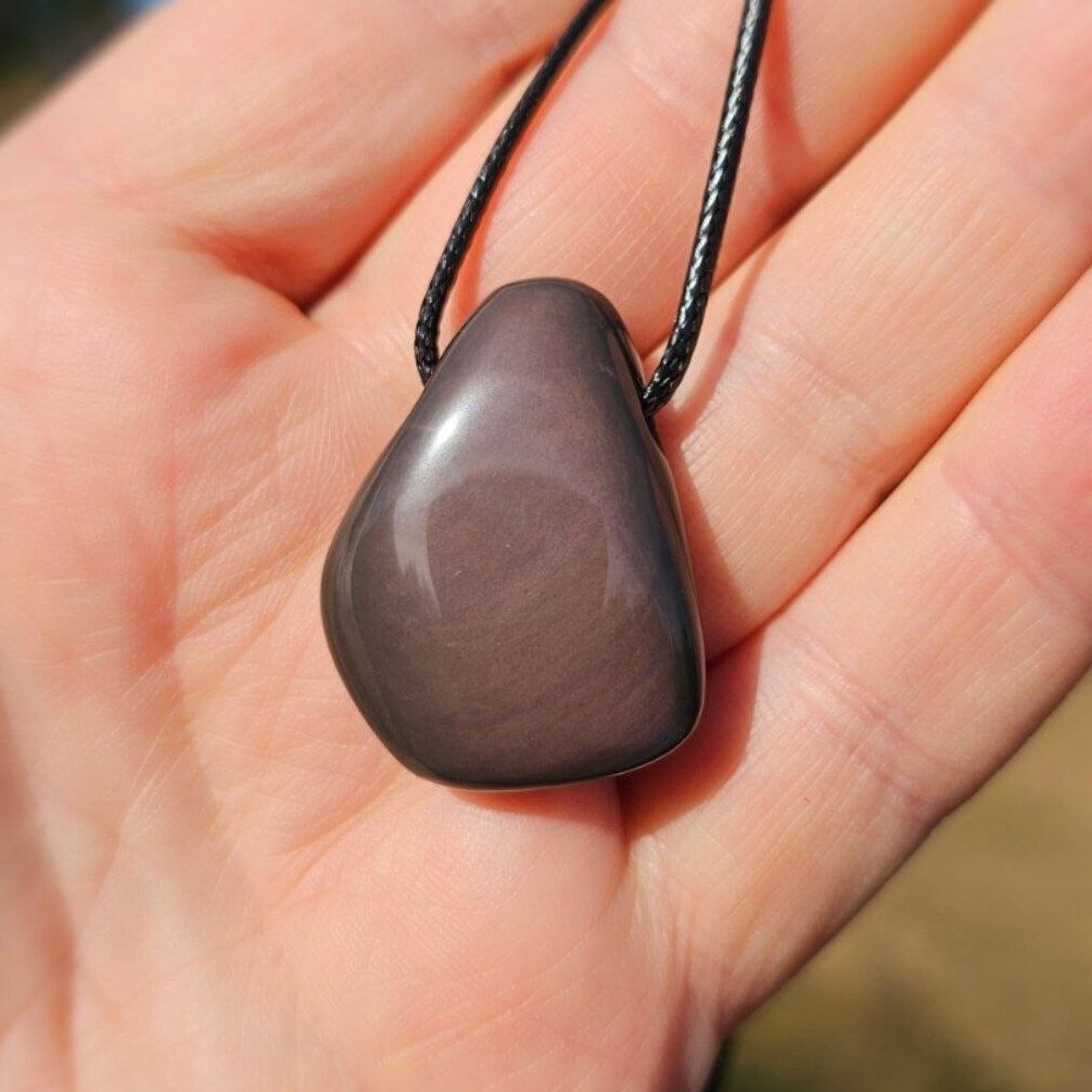 Vaivorykštinio obsidiano pakabukas 1