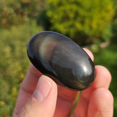 Vaivorykštinio obsidiano delninukas 1